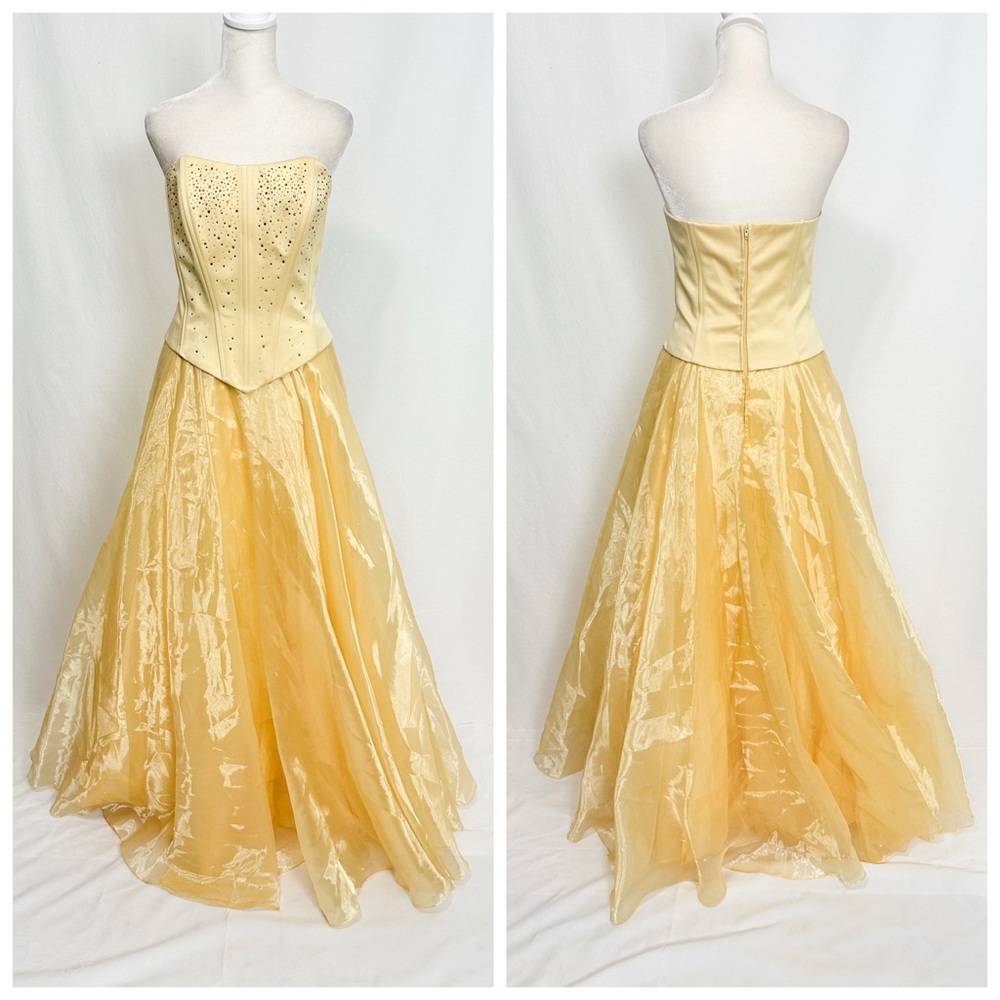 Vintage Butter Yellow Prom Dress Belle-inspired